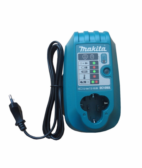 Makita DC10WA oplader voor alle Li-Ion 7,2 V en10,8 Volts  accu's