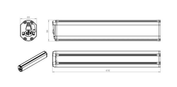 fietsaccu voor Bosch Powertube 625 - 36 Volt - 17,5 AH - 630 Wh - verticaal - Afbeelding 10