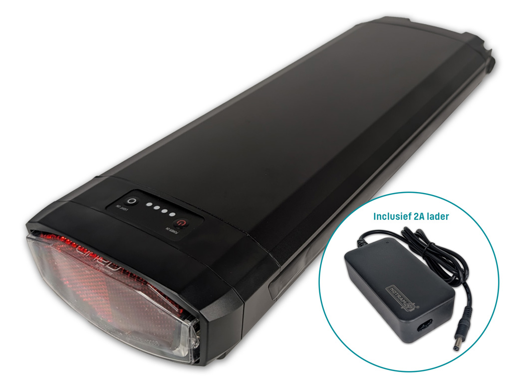 Fietsaccu voor Brinckers, Vandijck, Freebike - 36 Volt - 14,5 Ah - 522 Wh - incl. 2A lader