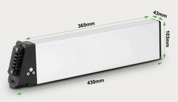 Fietsaccu voor diverse vouwfietsen DHC006 voor FIdo M1 Pro Bezior XF200, Samebike - 48 V - 11,6 AH - 556 wh - Afbeelding 3