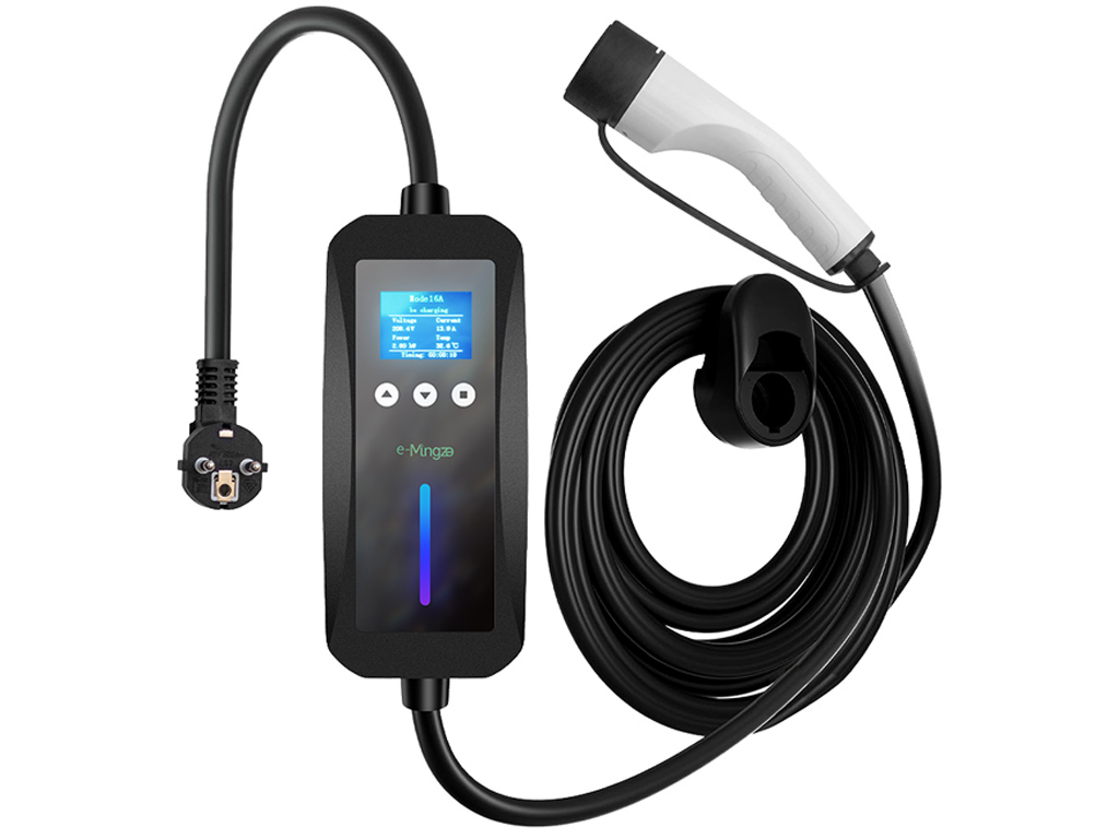 Draagbare EV Lader Type 2 | 3,5 kW | 230V | IP66 | LED Display